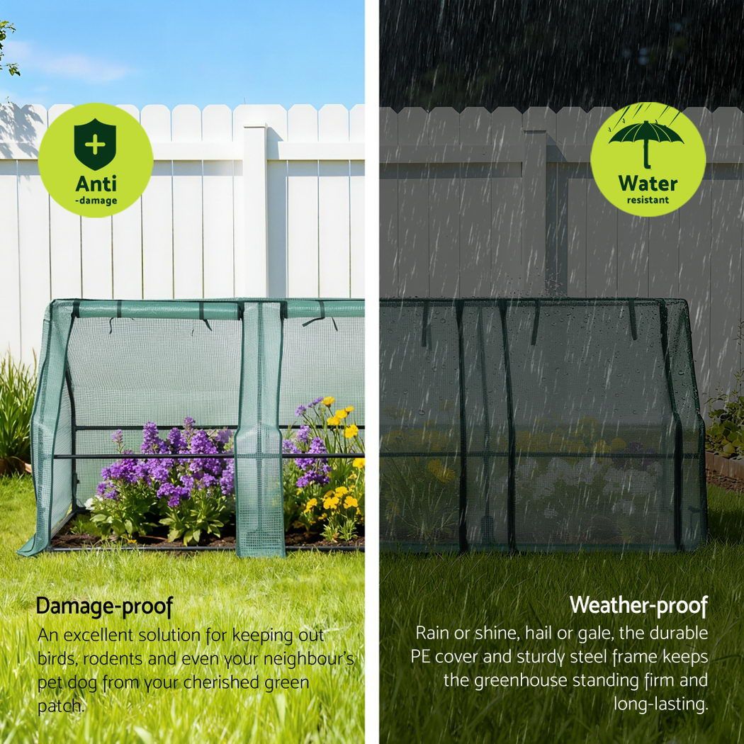 Green Fingers Mini Greenhouse – 240 × 90 × 90cm