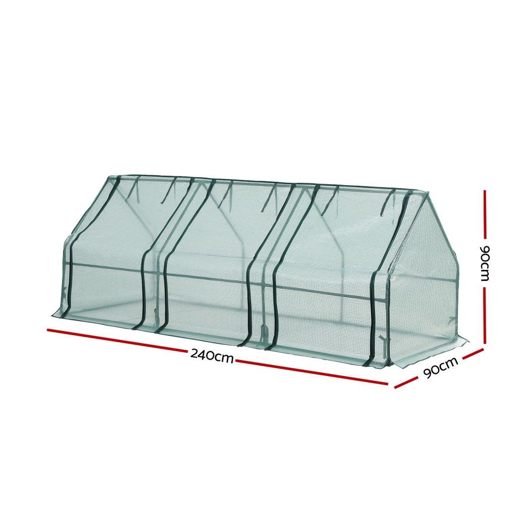Green Fingers Mini Greenhouse – 240 × 90 × 90cm