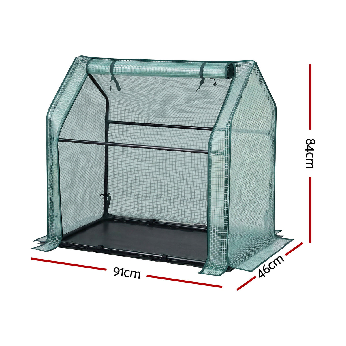 Green Fingers Mini Greenhouse – 91 × 46 × 84cm