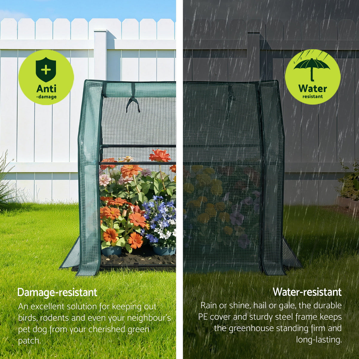 Green Fingers Mini Greenhouse – 91 × 46 × 84cm