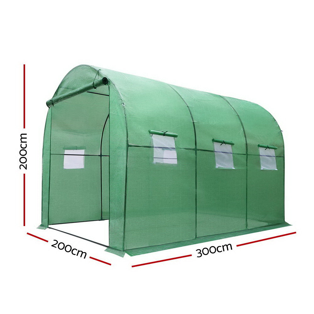 Green Fingers Walk-In Greenhouse – 3 × 2 × 2m