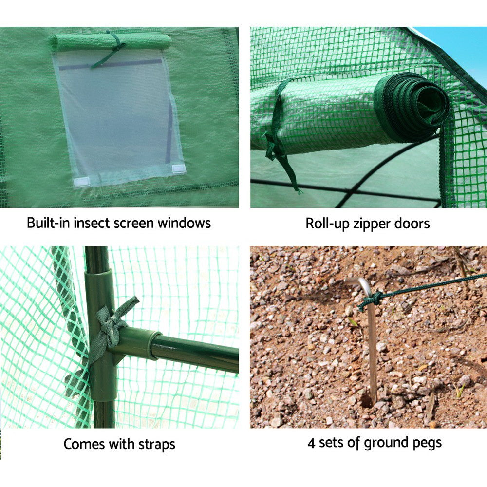 Green Fingers Walk-In Greenhouse – 3 × 2 × 2m