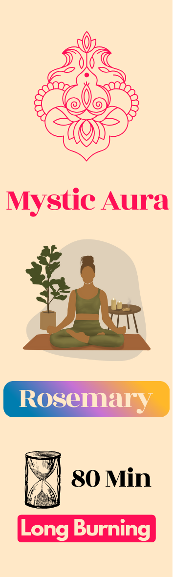 Mystic Aura™ – Premium Aromatic Sticks (80-Minute Burn) - 1 Pack of 10 Sticks