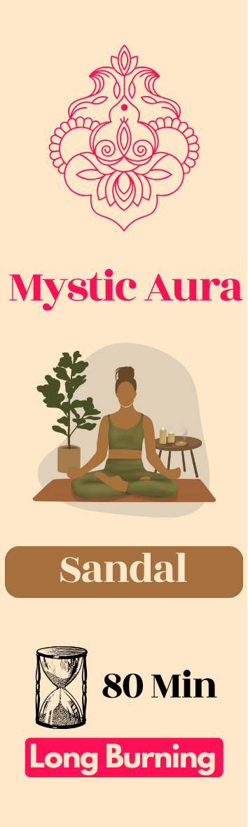 Mystic Aura™ – Premium Aromatic Sticks (80-Minute Burn) - 1 Pack of 10 Sticks