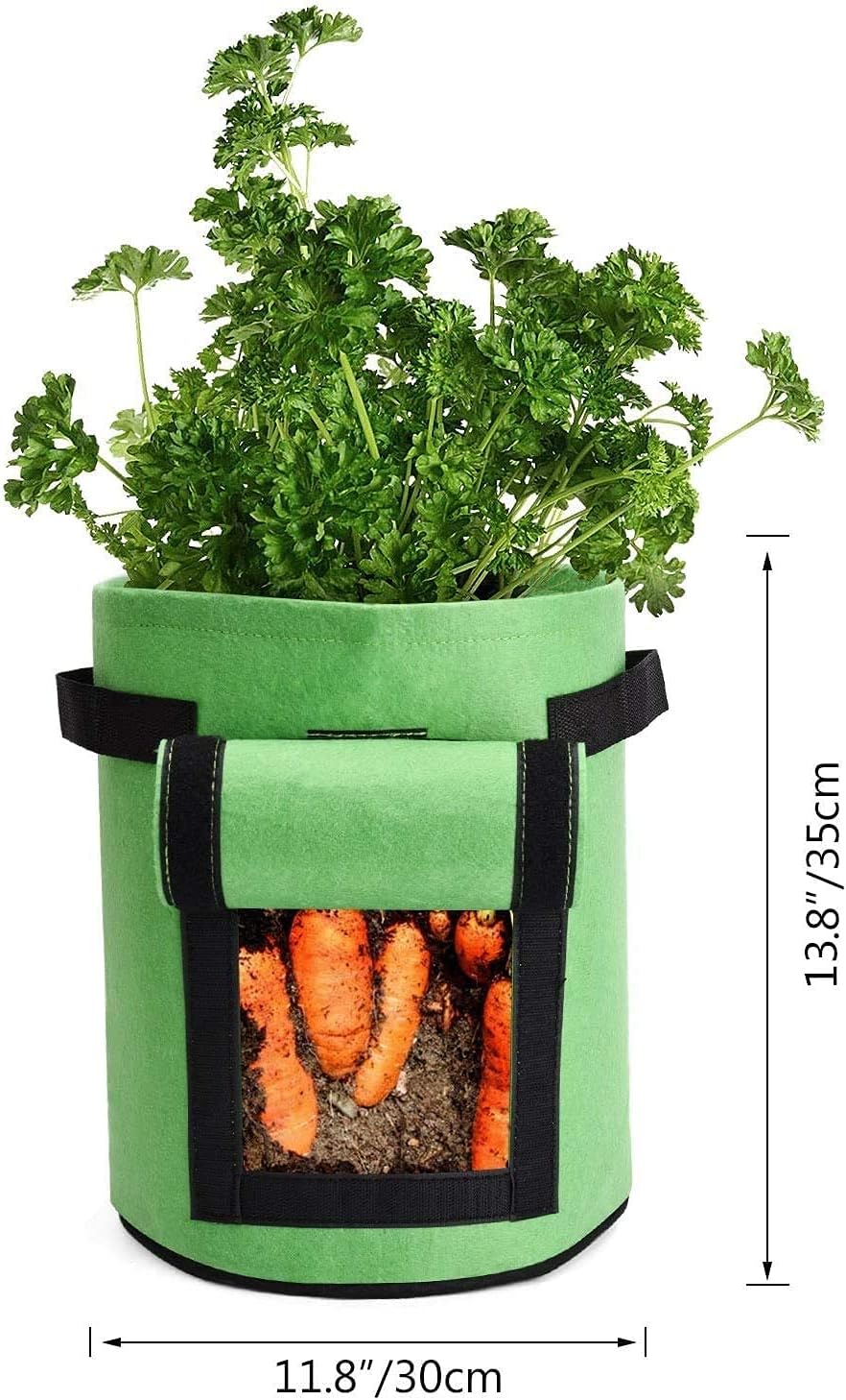 3 Pack 10 Gallon Grow Bags, Breathable Nonwoven Fabric Pots, Potatoe Grow Bag with Handles,Heavy Duty Thickened Vegetable/Flower/Plant Grow Bags(3 Color)