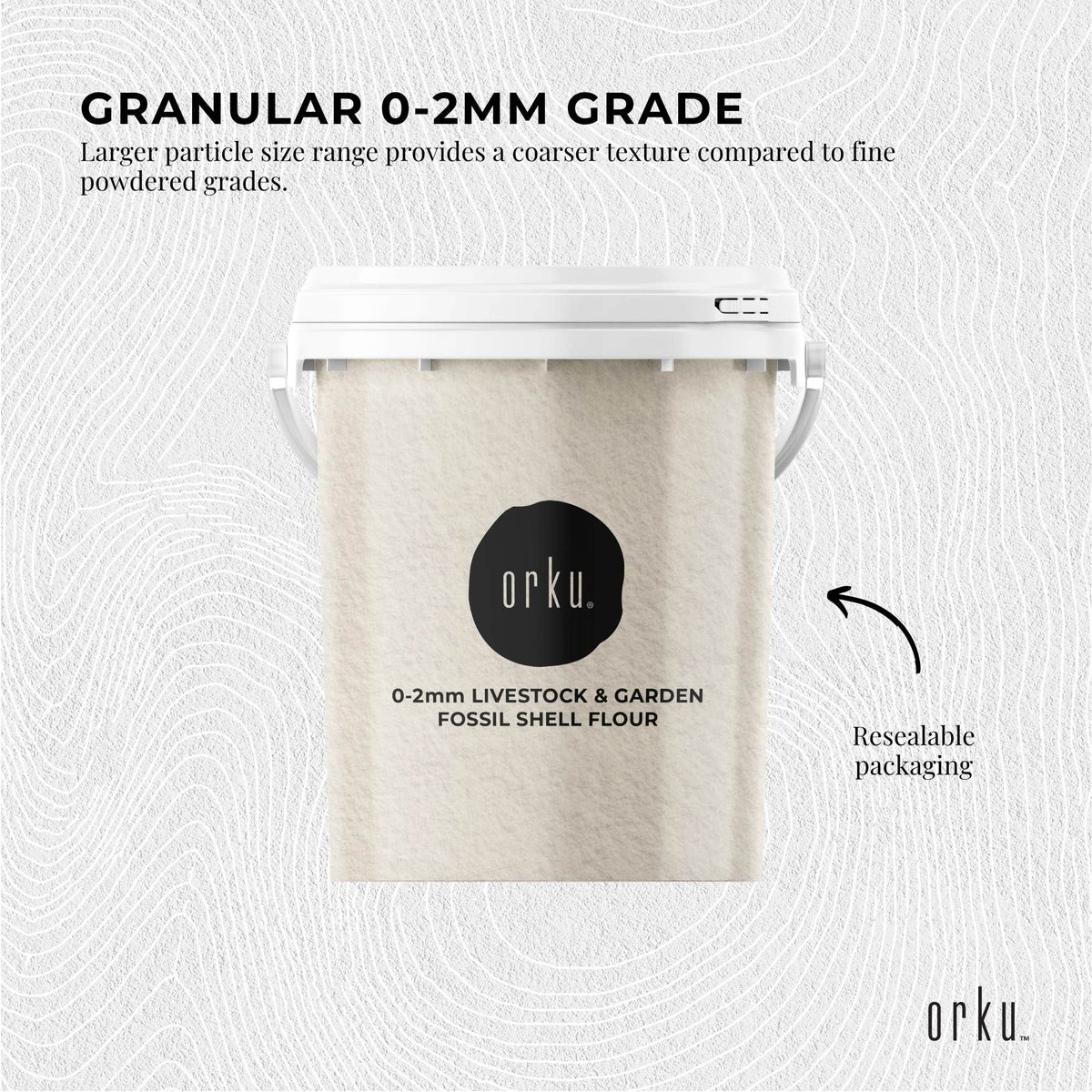 Orku 1.2Kg Diatomaceous Earth Garden 0-2mm Australian Fossil Shell Flour